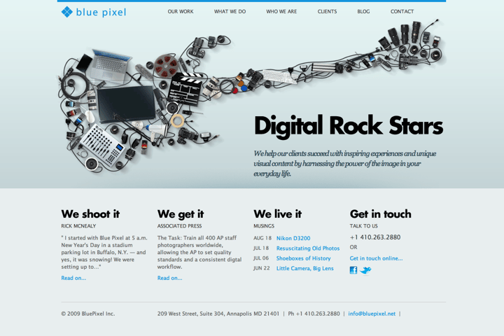 Blue Pixel website preview